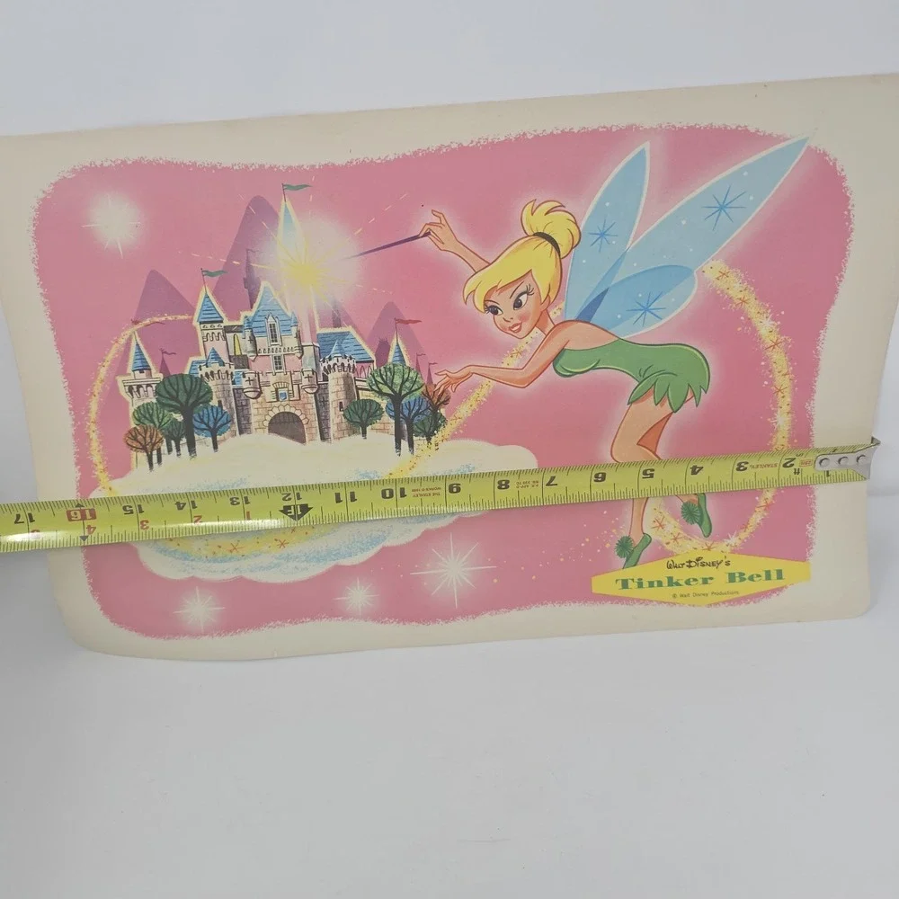 Lot of 2  1961 Walt Disney Placemats Sword And Stone Tinkerbell